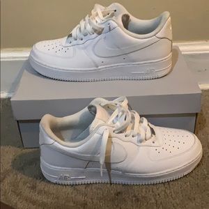 All white Air Force 1’s